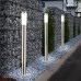 3er Set Außen LED Steh Lampen Terrassen Edelstahl Park Leuchten Strom Verteiler - BGLPZ8WW