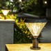 Pfostenleuchte pfostenlichter für den Außenbereich Black Solar Energy Säulenlampe Outdoor Landscape Beleuchtung Leuchte Aluminium Wasserdicht IP65. Postlichter Regenschutz Laterne Stigma-Lampen Europä - BTJTBB5D