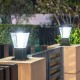 Pfostenleuchte pfostenlichter für den Außenbereich LED Solarpostlichter Gartenlandschaftslampe IP55. Wasserfestes Outdoor Post Cap Lights for Zaundeck Patio Passt Garten Zaun Park Türpfahl Lampe L - BECCUW4Q
