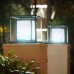 Pfostenleuchte pfostenlichter für den Außenbereich Solarleuchten Für Außen Mit Glas 3 Modi LED Lampe Solarleuchten Garten Solar Pfostenleuchte Wasserdicht Gartendeko Für Garten Terrasse Zaun - BRUKYBQD