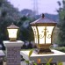 Pfostenlichter Säulenleuchtelampe Außenbereich Solar-Pfostenkappen-Leuchten For Den Außenbereich Wasserdicht LED-Zaundeck Oder Terrassen-Pfostenkappen-Dekorationslampe Ferngesteuerte Weiße Warme B - BAICCMJQ