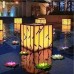 Jkapagzy 18 cm LED-Laterne schwimmend Wunsch Seerose Brunnen Pool Teichlichter Garten dekorative Lampe Wunschleuchte für Festival - BMEVE8V6