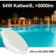 KWODE PAR56 Poolscheinwerfer 54W 6000K LED Poolbeleuchtung 12V AC DC Unterwasse Pool Light Flach Schwimmbadleuchte LED Leuchte für Schwimmbad Poolleuchte Scheinwerfer PC Resin Kaltweiß - BMHEKB4N