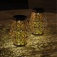 Gadgy Solarlaterne für Außen Hexagon | Set mit 2 Stück | Solar Laterne für Aussen | Outdoor LED Gartenleuchte | Kupferfarbenes Metall | Orientalische Garten Dekoration - BVMQT1JM