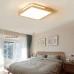 LED-Deckenleuchte aus Holz quadratisch hohl solide naturweiß warmweiß einstellbare Farbtemperatur Deckenleuchten Protokollbeleuchtung für Büro Küche Schlafzimmer Badezimmer Wohnzimmer - BCMQG5VM