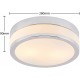 Lindby Deckenlampe 'Flavi' spritzwassergeschützt Modern in Weiß aus Glas u.a. für Badezimmer 2 flammig E27 Bad Deckenleuchte Lampe Badezimmerleuchte - BMQIW567
