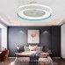 ZCYOU 80W Modern LED Deckenlicht Dimmbare Deckenlichter Kronleuchter Schlafzimmer Wohnzimmer Unsichtbares Lichtventilator Deckenventilator Mit Leichten und Stillen Fernbedienungsventilatoren - BZDGF6AW