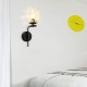E27-Lichtquelle Einzelkopf-Wandleuchte schmiedeeiserne Wandleuchten im nordischen Stil Lampenschirm aus weißem Glas Wandleuchten auf der Veranda am Bett des Schlafzimmers Wandleuchten für den Inn - BDWFR8BQ