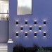 I-SHUNFA Solar-Wandleuchte,Wandlampe Landschaftslicht nach oben und unten,Warmweiß Solarlampen IP44 Wasserdicht,geeignet Dekorative für Außenwände,Garten,Veranden,Stufen,4er Pack - BEPHG9WQ