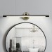 LIFOND Spiegelleuchte LED-Badezimmer-Waschtischleuchten Moderne Waschtischleuchten für Badezimmerleuchten über Spiegel Wandleuchte Innenbar beleuchtet Nachttischlampe Schwarz 76 cm - BFJQEW9Q