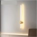 Bild Licht Moderne LED Bilderleuchten Gold 3000 K Lang Messing Mitte des Jahrhunderts Verstellbare Lineare Gold Wandleuchten Vertikale LED-Badezimmer-Eitelkeitsleuchte Schwingarm Flurbeleuchtung Für B - BXUXF2Q7