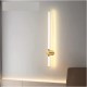 Bild Licht Moderne LED Bilderleuchten Gold 3000 K Lang Messing Mitte des Jahrhunderts Verstellbare Lineare Gold Wandleuchten Vertikale LED-Badezimmer-Eitelkeitsleuchte Schwingarm Flurbeleuchtung Für B - BXUXF2Q7