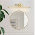 Bild Licht Nordische LED-WC-Badezimmer-Wandleuchte moderne minimalistische kreative einziehbare rote Raum-Schminktisch-Frontlampe Für Bemalen von Dartscheiben-Bilderrahmen Size : Golden large wi - BFJDT745