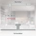 B.K.Licht – Badezimmerlampe,Spiegellampe – 60 cm spritzwassergeschützt Farbe Chrom einfache Installation - BMURJW3D