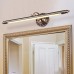 DESLP Vintage LED Spiegelleuchte Bad Rote Bronze Badleuchte Spiegellampe Badezimmer Retro mit Einstellbar 180° Arm IP44 Badlampe Antik Schrankleuchte 3000K Warmweiß für Spiegelschrank,70cm 12w - BFHAW667