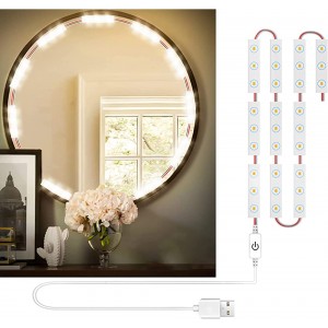 Sadocom LED-Schminktischlichter für Spiegel Hollywood-Stil Kommodenbeleuchtung 30 helle weiße LEDs dimmbare Lichtleiste für Make-up Badezimmer Heimdekoration - BJFQRK8E
