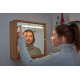 Auraglow Kabelloser Badezimmerspiegel Touch-Lichtleiste mit Saugnapf dimmbar LED-Lampe für beleuchteten Schminktisch Make-up und Fellpflege Warmweiß - BECXM16K