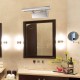 Edelstahl Spiegelleuchte ABEDOE IP44 Badlampe Wandleuchte fürs Bad Spiegellicht Seitlich mit Schalter Weiß [Energieklasse A++] - BOFGHH79