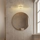 LED-Spiegelfrontleuchten modernes Badezimmer-Schminklicht Waschraum-Schminkspiegelleuchten goldfarbenes Metall-Badezimmer-Wandleuchte Leuchte warmweiß 3000 K [Energieklasse A+] - BMCVVB82