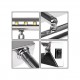 Ourleeme Moderne Wandleuchte aus Edelstahl 3 W Badezimmerspiegel beleuchtet 5050SMD LED Wandleuchte 25 cm Länge Cool Weiß mit Schalter für Schminkspiegel Badezimmer Schlafzimmer - BISSYKN4