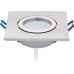 HCFEI 6er Set LED Einbaustrahler 5W dimmbar flach Eckig IP44 Badezimmer 230V Spot Außen Warmweiß 3000K - BUZRO6B9