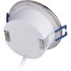 HCFEI LED Einbau-Strahler rund 6W Nickel gebürstet IP65 230V Bad Feuchtraum Außen 230V Spot 75 mm Einbau-Lampe 6er Warmweiß - BUQDJB6V