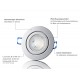 lambado® Premium LED Spot IP44 Chrom Hell & Sparsam inkl. 230V 5W GU10 Strahler neutralweiß Moderne Beleuchtung durch zeitlose Bad-Einbaustrahler Deckenstrahler für Außen - BQJCN2AJ