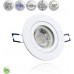 LEDFULL® Premium LED Bad Einbaustrahler Weiß IP44 Dimmbar Flach 230V Modul 5W Spot Warmweiß Hell & Sparsam Deckenstrahler Aussenbereich geeignet - BYJJBAQJ
