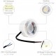 LEDFULL® Premium LED Bad Einbaustrahler Weiß IP44 Dimmbar Flach 230V Modul 5W Spot Warmweiß Hell & Sparsam Deckenstrahler Aussenbereich geeignet - BYJJBAQJ