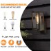 HLFVLITE Außenwandleuchte Hoflampe aus Aluminium und Glas Wandlampe Außenleuchte in modernem kubischem Design Hof & Garten– E27 Fassung für Halogen & LED Max. 60W - BINDI45J