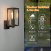HLFVLITE Außenwandleuchte Hoflampe aus Aluminium und Glas Wandlampe Außenleuchte in modernem kubischem Design Hof & Garten– E27 Fassung für Halogen & LED Max. 60W - BINDI45J