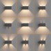Klighten 2PCS 18W LED Wandleuchte mit Austauschbarer G9 LED Lampe Warmweiß 3000K LED Wandleuchte Innen Aussen Einstellbar Abstrahlwinkel Außenleuchte für Wohnzimmer Garten IP54 Dunkelgrau - BWEOSAKK