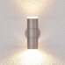 Lindby Wandleuchte außen 'Delina' spritzwassergeschützt Modern in Alu aus Edelstahl 2 flammig GU10 Außenwandleuchten Wandlampe Außenlampe Wandlampe für Outdoor & Garten Außenwand Hauswand - BNQIO1MK
