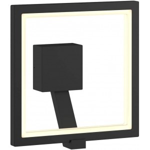 Lucande LED Wandleuchte außen 'Square' Modern in Schwarz aus Aluminium 1 flammig inkl. Leuchtmittel LED-Außenwandleuchten Wandlampe Led Außenlampe Outdoor Wandlampe für Außenwand Hauswand - BPKMK57D