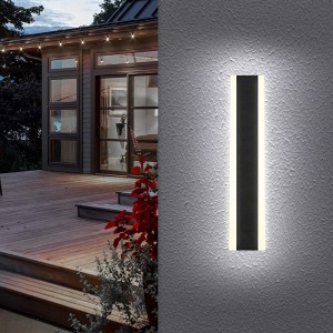 Ritif Wandleuchte Aussen Innen LED 9W Außenwandleuchten IP65 6000K KaltesWeiß Außenlampe schwarz 30CM Wandlampe für Garten Terrasse Garage - BELOH1H1