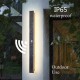 VOMI Lang Wandlampe Aussen mit Bewegungsmelder LED Wandleuchte Schwarz 4000K Natürliches Weiß Lampe IP65 Wetterfest Lichtleiste Wandlicht Treppen Licht Haus Garten Garage Außenbeleuchtung,120cm - BCMTL1BA