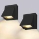 Wandleuchte 2 Stücke 8W LED Wandlampe Innen Außen Wandlampe warmweiß 3000K Außenwandleuchte IP65 für Schlafzimmer Wohnzimmer Badezimmer Schwarz - BMDSVWVQ