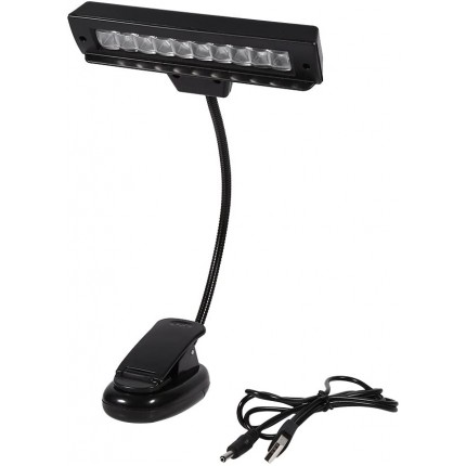 Aoca Clip-on Music Stand Light Clip-on Lampe Kopfteil Lampe für Schlafzimmer zu HauseBattery Clip 10 Lights with USB - BUINJWMQ