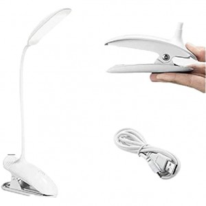 Clip Lampe USB Gogotool LED Klemmleuchte 3 Helligkeitsstufen 360° flexibel Schwanenhals 8W 18 LED USB aufladbare leselampe augenschutz zum Studieren und Arbeiten - BMYZHDQ3