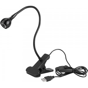 Clip-on-Leseleuchten Flexible USB-Klemme Clip-on-LED-Schreibtischleuchte Flexible Schwanenhals-Leseleuchte für Bett Kopfteil Computer Heimbüro - BOBIR88D