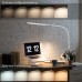 Eyocean LED Augenschutz Schreibtischlampe Schwanenhals Klemmleuchte Einstellbare Dimmen & Farbtemperaturen Büro Tischlampe Klemmlampe mit Speicherfunktion und Timerfunktion 12W Weiß - BOUXK2MN