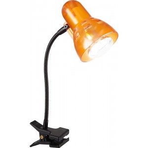 Klemm Lese Lampe Metall Leuchte Schwarz Spot Beweglich Orange Beleuchtung - BPRQN42E