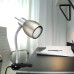 Klemmlampe nickel matt Klemmleuchte Klemmlampe LED mit Stecker Tischleuchte Leselampe Spot beweglich Metall schwarz 1x LED 3W 250Lm 3000K HxA 17,5x12cm - BIFUFV9M
