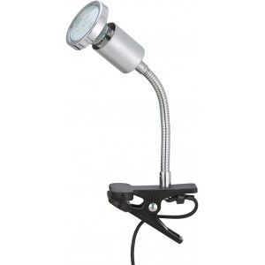 Leselampe Bett Klemme Klemmlampe LED mit Stecker Bettlampe Klemmleuchte warmes Licht Flexo-Arm 1x LED 3W 250Lm warmweiß LxBxH 13x5,5x22 cm - BYNSEA5B