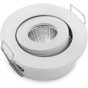 10 Stück 3 W COB LED Downlight-Kit Schrank Einbaustrahler Bestandteil Loch Größe 40–45 mm verstellbar Richtung + Treiber 6000 K - BRSJD1MN