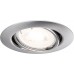 Paulmann 93399 Einbauleuchte Base rund schwenkbar max. 10x10W Einbaustrahler ohne Leuchtmittel Eisen gebürstet Einbaulampe Metall Deckenspot GU10 - BCRDWAQ7