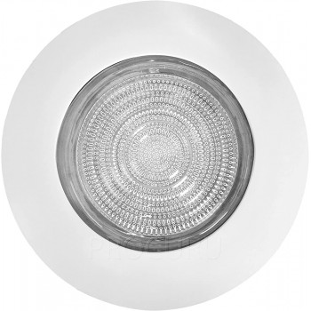 PROCURU 15,2 cm weiße Metall-Duschkanne Lichtleiste mit Fresnel-Glas für nasse Orte weiß 1 Stück - BZKPX638