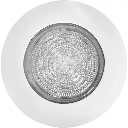 PROCURU 15,2 cm weiße Metall-Duschkanne Lichtleiste mit Fresnel-Glas für nasse Orte weiß 1 Stück - BZKPX638