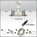 10er LED Einbaustrahler GU10 230V Set,Unikcst Einbauleuchten Schwenkbar Rund Einbauspots Edelstahl- Durchmesser 98mm Lochdurchmesser 76-90mm - BMSNZJ91