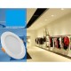 BEXDL Innenlicht Weiße runde LED-Einbauleuchte 1er-Pack Brandschutz-Sicherheitsleuchte aus Aluminium Einteilige Acryl-Verdrahtungs-Deckenleuchte 5 W 120 lm 3000 K warmweißes Licht IP22 wasserdich - BPEQUV4J